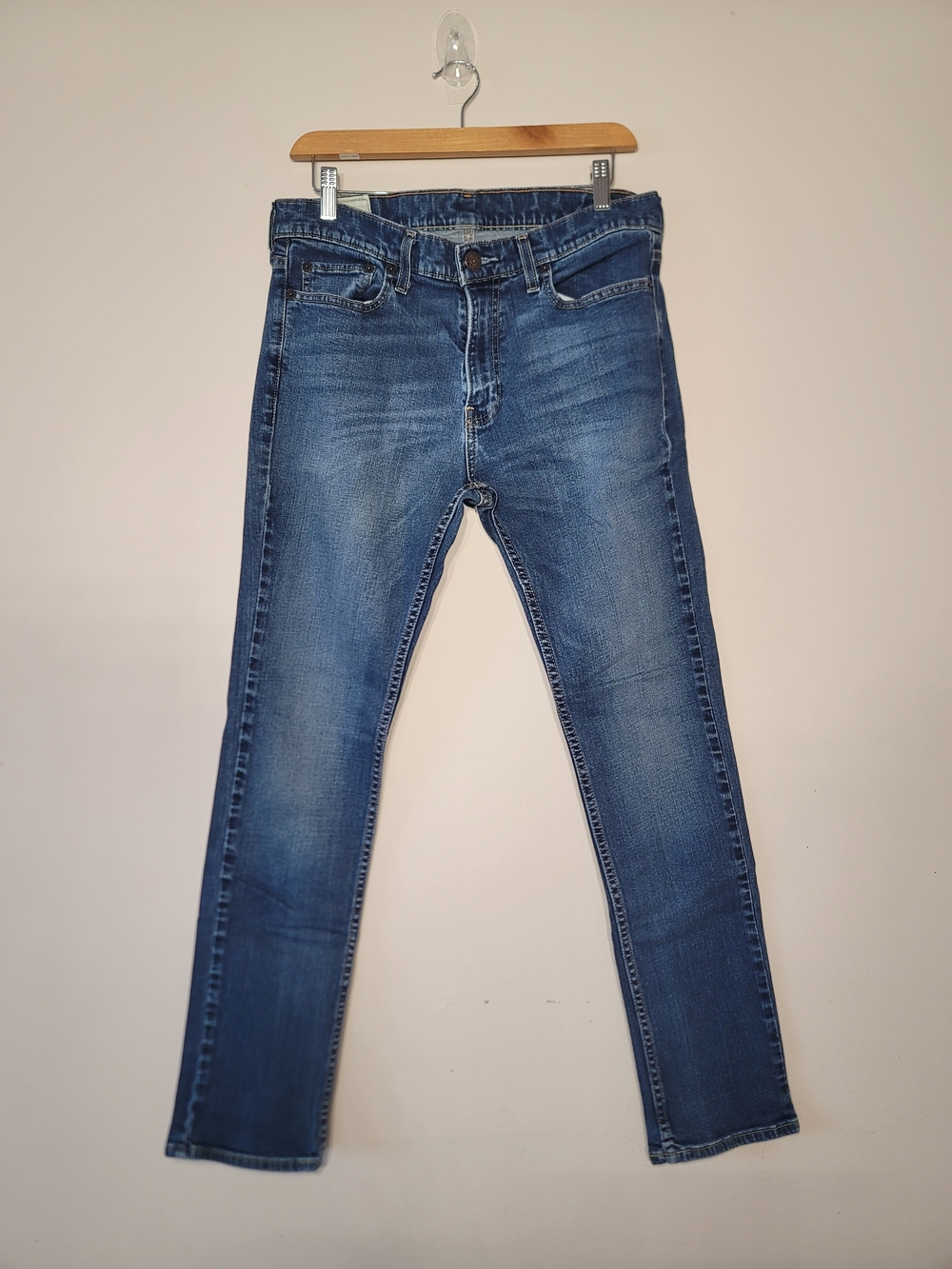 Hollister Men's Skinny Jeans Indie Grunge Clean Boy Y2K Casual Minimal 33x32
